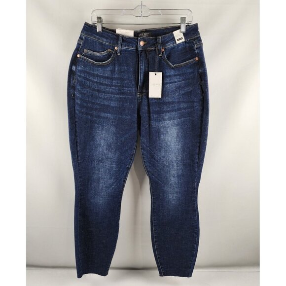 Judy Blue Jeans Womens Plus 14W Blue Tummy Control Skinny Fit Denim (32x27) NWT - Picture 1 of 13